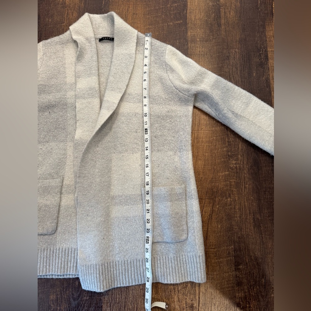 Cyrus women’s Cream and gray Cardigan Sweater - Picture 7 of 7